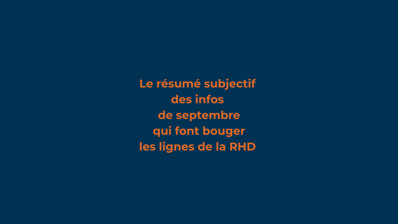 6 infos du mois de septembre